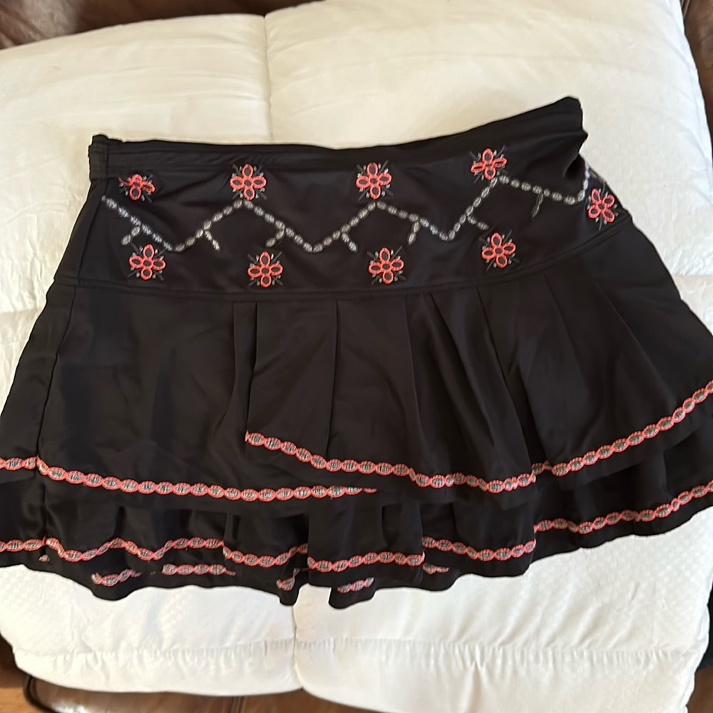 Lucky in Love Women's Floral Stitch Pleat Skirt
